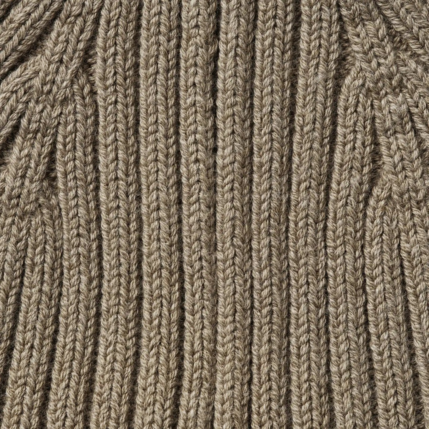 Knitted Beanie - Sandbeige