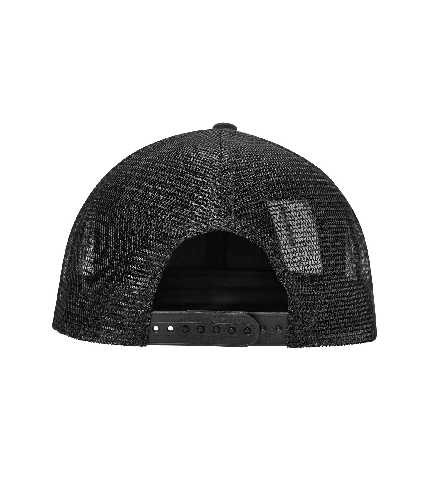 Capish Flat Peak Trucker Cap - Black