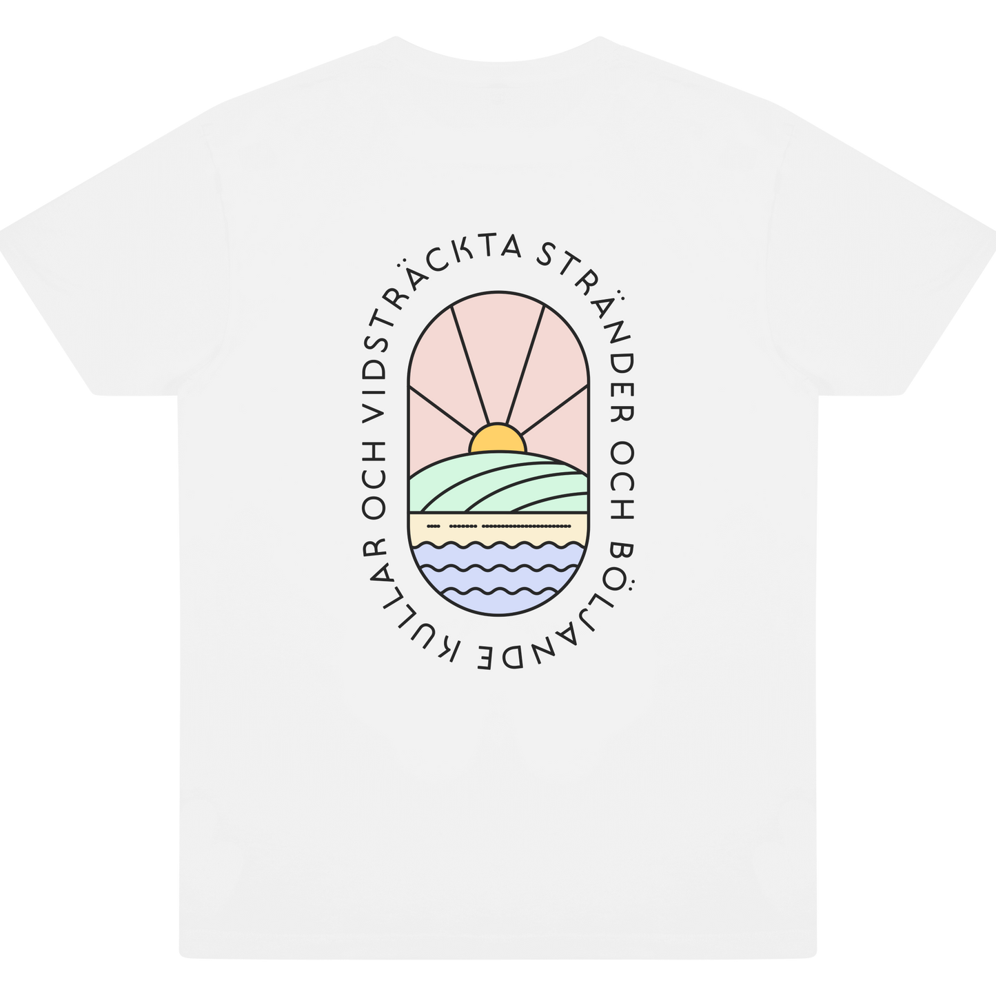 Hills and Sea - White