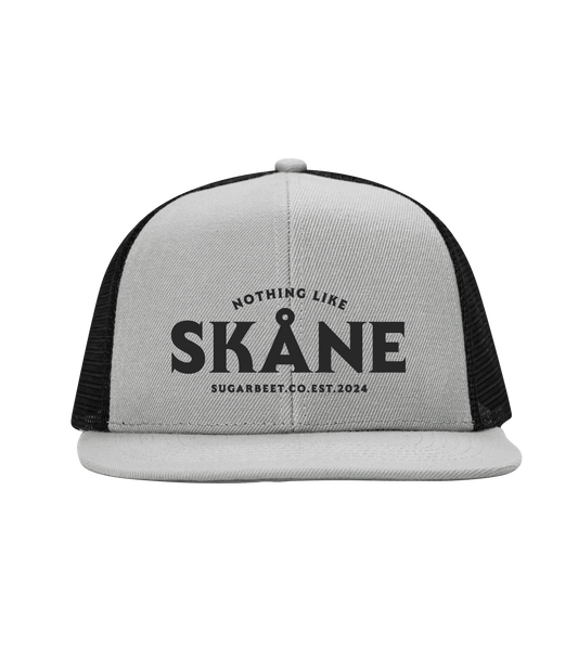 Capish Flat Peak Trucker Cap - Grey