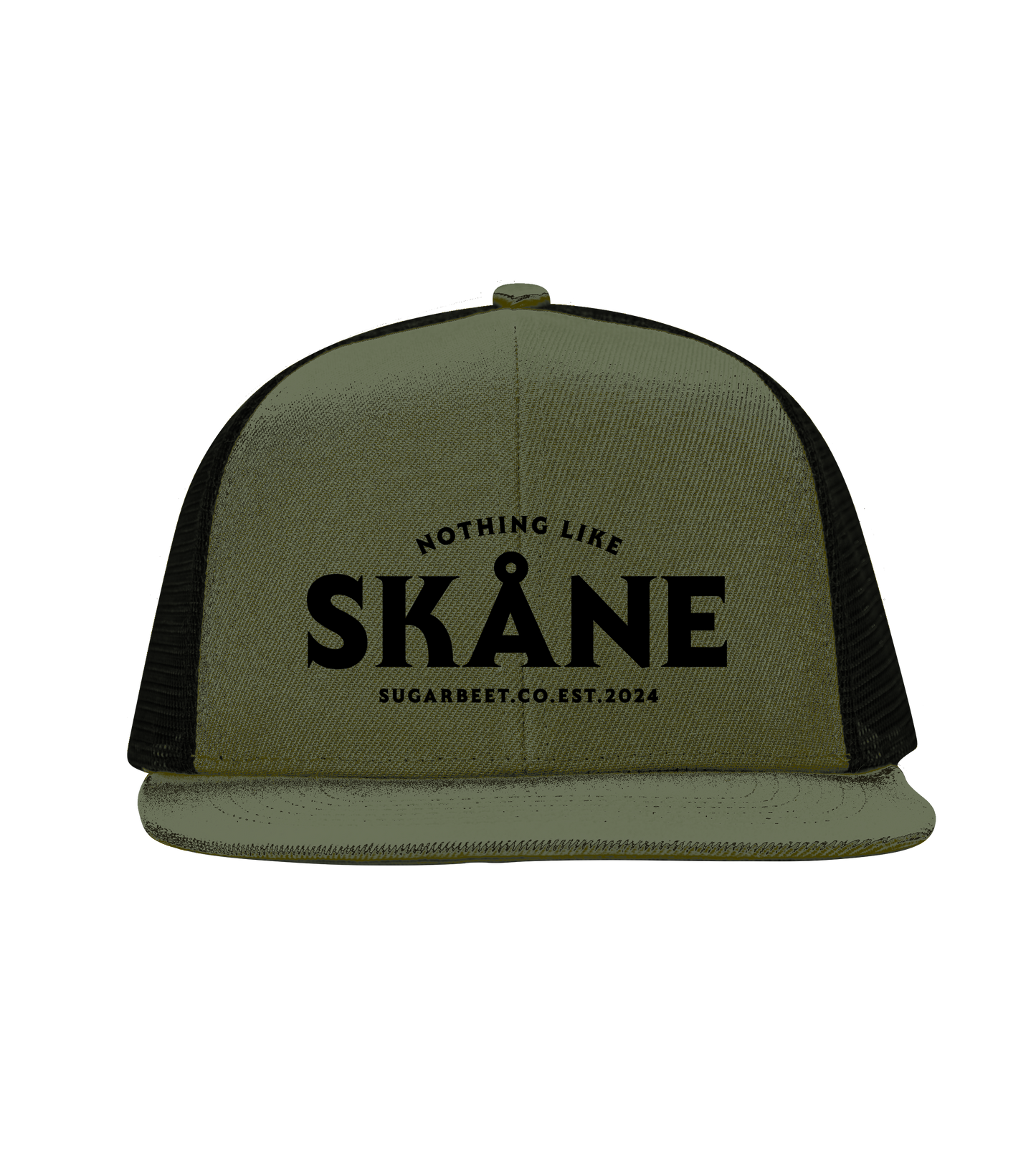 Capish Flat Peak Trucker Cap - Green