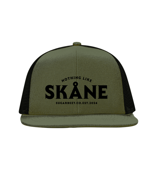 Capish Flat Peak Trucker Cap - Green